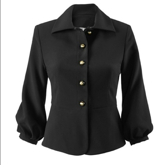 CAbi Jackets & Blazers - CAbi 10 Jacket 3027 Bell Sleeve Gold Button Jacket